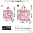 thumbnail image 3 of Sheep Cartoon Pink Corduroy Tote Bag Handbag Large Messenger Bag Shoulder Crossbody Zipper Bag Purse, 3 of 8
