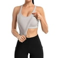 thumbnail image 4 of Sociala Women's Slim Straps Cropped Tops Scoop Neck Ribbed Tank Tops Built in Bra, 4 of 5