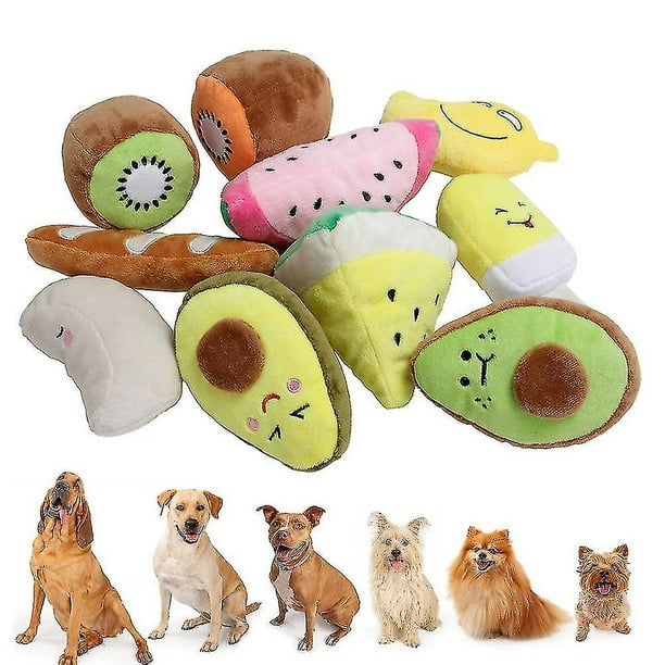 Juguetes suaves para mascotas, juguetes chirriantes para perros con sonido Bb interior rellenos para mordeduras de perros y gatos