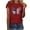 Red#1, variant on Fartey Women's 4th of July Shirt Patriotic American Flag Short Sleeve Tops Independence Day Crew Neck Graphic Tees Memorial Day T-Shirts Army Green L