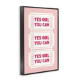thumbnail image 3 of Stupell Industries Yes Girl You Can on Pink Black Framed Giclee Art, design by Lettered and Lined, 24 x 16, 3 of 8