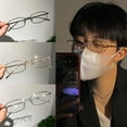 thumbnail image 2 of Rectangular Narrow Frame Male And Female Students Anti-radiation Light Flat Mirror, 2 of 8
