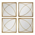 Kate and Laurel Jiera Modern Glam FourPiece Mirror Set, 28 x 28, Gold, Decorative Coordinated