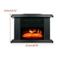 thumbnail image 4 of 1000W ABS Electric Fireplace, Country Rustic Small Air Heater, 3D Flame Stove, Freestanding, 4 of 23