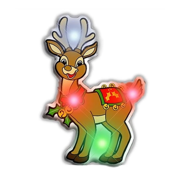 Rudolph the Reindeer Flashing Body Light Lapel Pins