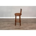 thumbnail image 5 of Home Square 30" Mahogany Wood Swivel Barstool in Dark Chocolate - Set of 2, 5 of 8
