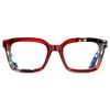 Elton John Pop Specs Reading Glasses - Red Remix 3.00, Rectangle Frame