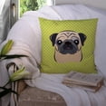 thumbnail image 3 of Dog Face Checkerboard Design Fabric Decorative Pillow, 3 of 4