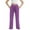 Purple, variant on ZACPNCV Girls Lightweight Baggy Pants Straight Wide Leg Pants Elastic Waist Flowy Pants with Pockets Red 13-14 Years