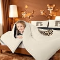 thumbnail image 3 of meiyoeat leopard Bowknot Monogram Art Twin Comforter Sets,Cheetah Print Initial B Bedding Set,Black Reversible,2 Pieces,1 Comforter and 1 Pillowcase, 3 of 7