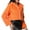 Orange, variant on Hueook Winter Coats for Women Faux Short Jacket with Texture and Open Front Hot Pink 2X