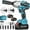 Blue, variant on Seesii Cordless Impact Wrench 1/2 inch, High Torque 479 Ft-lbs(650Nm) Brushless Impact Gun,2500RPM w/2x4.0 Battery, 6 Sockets,8 Drill Bits, High Torque Power Impact Driver for Car Home,WH700