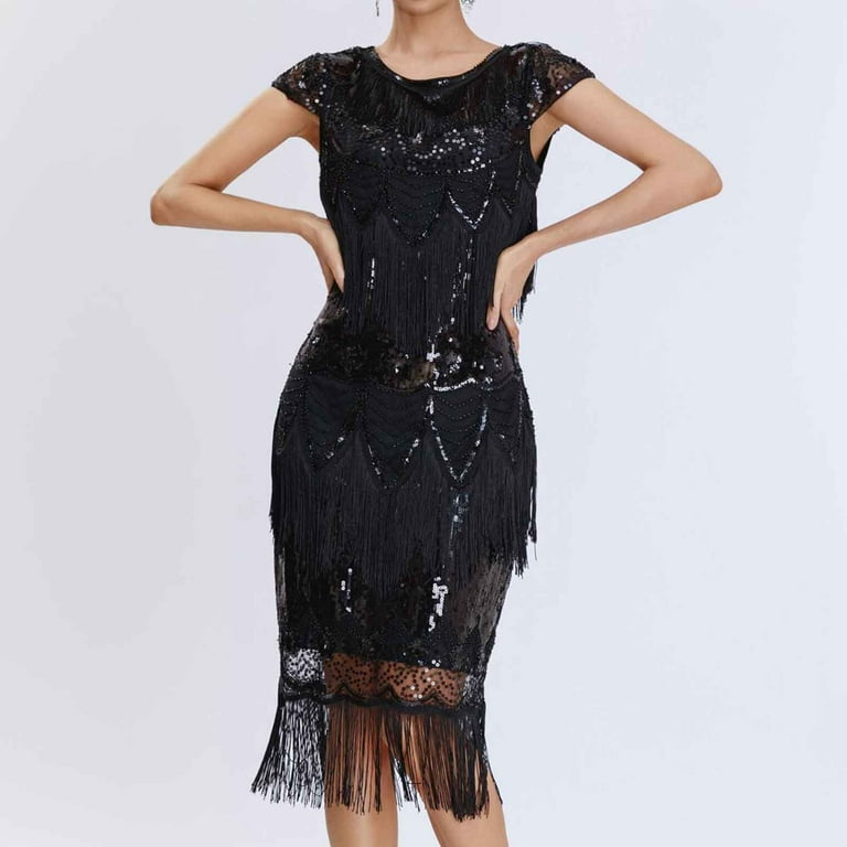 gatsby fashion dresses black Gatsby Glamorous Gown– Teuta Matoshi main image 1