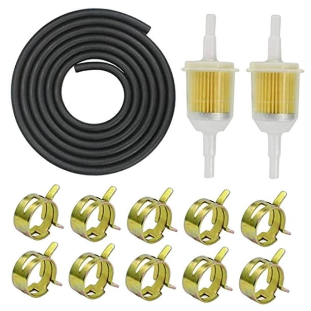 de Manguera de Línea de , 2 Filtros de Aceite de 8 Mm, Abrazaderas de Manguera 10x, para Cortacésped, Accesorios para Máquinas de Pesas - Manguera de Manguera de de 2 m DYNWAVEMX Manguera de línea de combustible