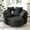 Black, variant on 56"W Oversized Swivel Accent Chair, Round Sofa Chair with Adjustable Phone Holder, Corduroy Upholstered Barrel Chair for Living Room, Black