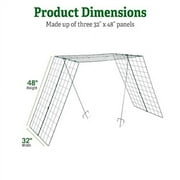 Gardener's Supply Company Over The Top Cucumber & Squash Trellis | Powder-Coated Steel Weather-Proof Trellis Plant Support for Climbing Plants, Vegetables and Flowers - Green