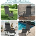 thumbnail image 7 of YANG2 Zero Gravity Chairs Set of 2, 350lbs Capacity Folding Outdoor Patio Recliner with Adjustable Headrest & Cup Holder, Anti Gravity Chair for Backyard, Poolside-Black, 7 of 7