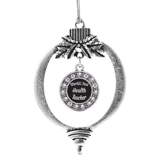 World's Best Health Teacher Circle Holiday Ornament