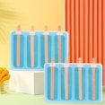 thumbnail image 3 of (Azul) 2 moldes de silicona para paletas sin BPA para niños y adultos, con 100 palitos de helado para niños y adultos, moldes para paletas DIY, 3 of 5