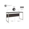 thumbnail image 2 of Hybrid 60W x 24D Computer Table Desk in Storm Gray - Engineered Wood, 2 of 2