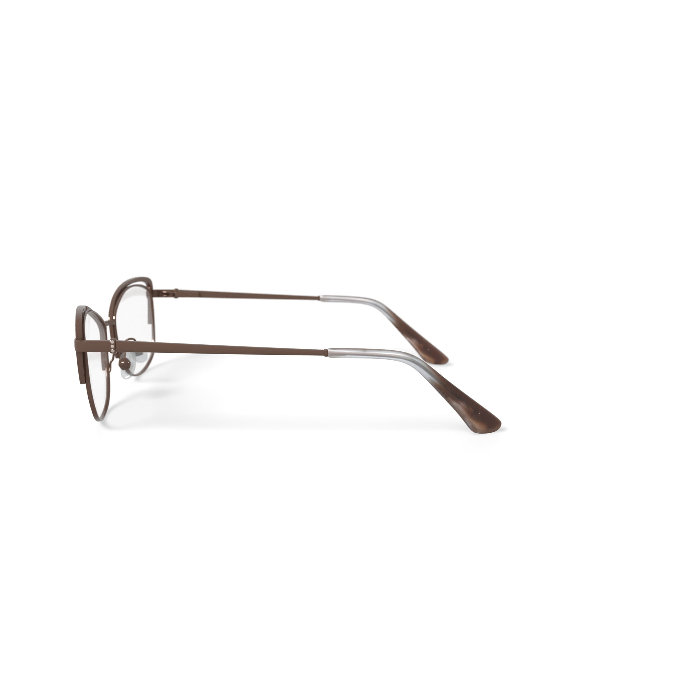 Luxe Women's WLO461 Cat Eye Prescription Eyeglasses with Case, Brown