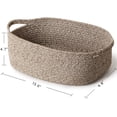 thumbnail image 2 of Decorative Coiled Rope Woven Baskets, Square Base Storage Bins for Closets, Cabinets, Rack, Shelves - (Mixed Brown, 13.0"x 9.8"x 4.7", Set of 2), 2 of 8