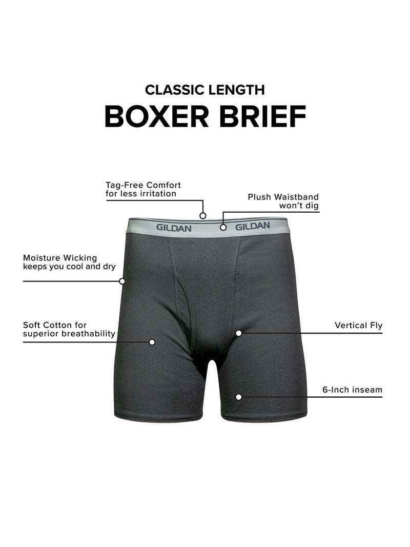 Gildan Men's Boxer Briefs, 10-Pack, Sizes S-2XL