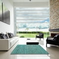 thumbnail image 6 of Ahgly Company Indoor Rectangle Abstract Turquoise Green Abstract Area Rugs, 6' x 9', 6 of 6