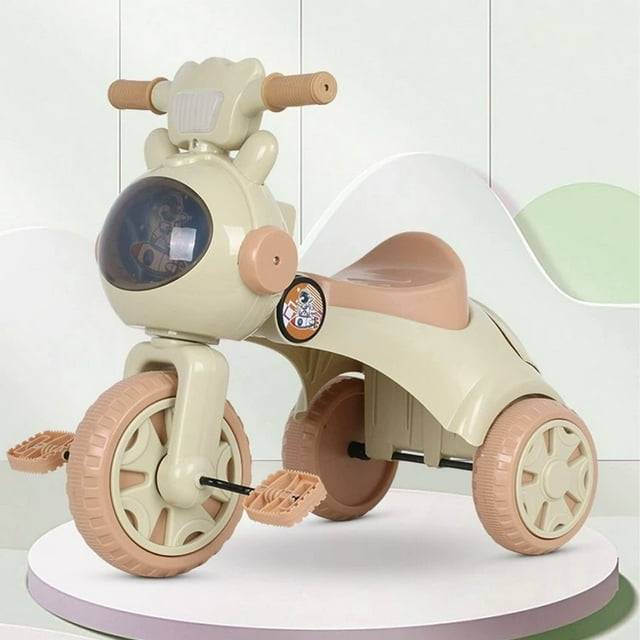 Children Tricycle, Plastic Toddler Tricycle Light Music for Garden for Camping