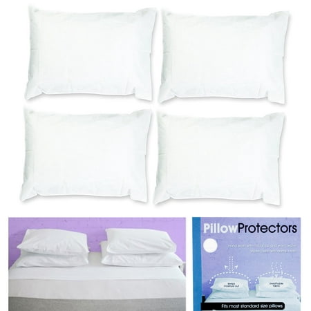 Set Of 4 Pillow Protector Cover Standard Size Pillowcase Soft Fabric Bedding