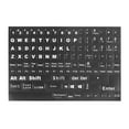 thumbnail image 1 of Uxcell English Keyboard Stickers Keyboard Replacement Cover Style 5, Black Background White Lettering, 1 of 5