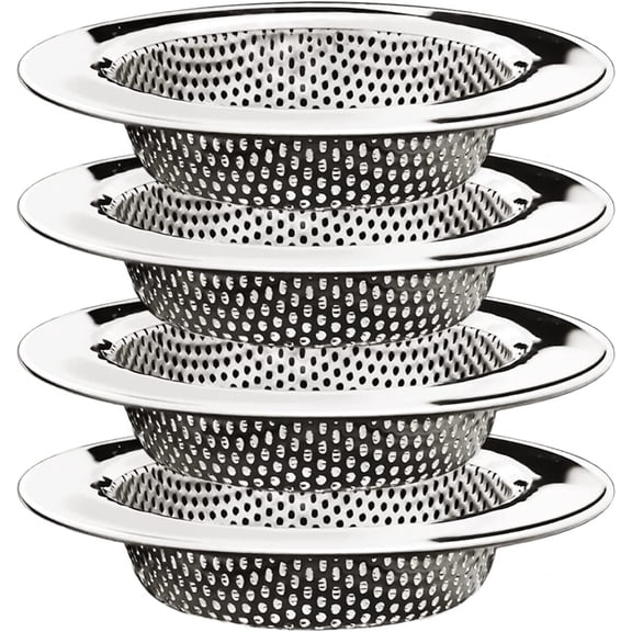4-Piece Kitchen Sink Strainers - 4.5 Inch Stainless Steel Sink Drain Filter with Food Scraps Catcher
