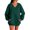 Green, variant on Women's Autumn Fashion Plus Loose V Neck Sweatshirt With Side Pockets