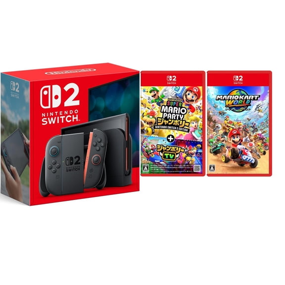 Nintendo Switch 2 256gb Bundle Internacional Más Juego Físico Mario Kart World y Mario Party Jamboree