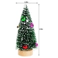 thumbnail image 2 of Mini árboles de Navidad Yookat, 12 unidades con base de madera, 10 cm, 12 colores, 2 of 7