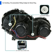 Spec-D Tuning Chrome LED Projector Headlights Compatible with 2001-2007 Mercedes-Benz W203 C-Class Sedan, Left + Right Pair Headlamps Assembly