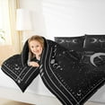 thumbnail image 4 of jejeloiu Stars Moon Pattern Queen Comforter Set,Boho Bohemian Theme Bedding Sets,Galaxy Starry Sky Bedding Comforter Set For Girls Boys,Ultra Soft Home Decor Reversible,3 Pieces, 4 of 8