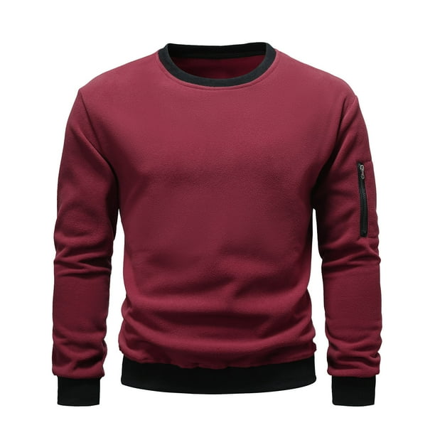 pstuiky camisetas de manga larga para hombre, Sudadera informal de manga larga con cuello alto para hombre Tops casuales para hombres xxl