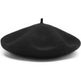 thumbnail image 4 of Gorro de boina francesa de lana para mujer, gorro de invierno, gorro flexible, 4 of 4