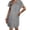 Blue Leaf Print, variant on Linen Dresses for Women 100% Cotton Short Sleeve V-Neck Button Down Tshirt Dress Summer Casual Beach Sundress Loose Tunic Shift Sundresses
