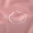 thumbnail image 3 of Pulsera de plata de ley S925 con doble capa apilada y diseño de nicho para mujer, 3 of 5