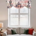 thumbnail image 3 of Tie Up Valance Curtain for Kitchen, Watercolor Running Horse Cactus Rod Pocket Short Curtains Adjustable Tie-Up Shade Valances, Desert Hill Ombre Sky Window Treatment for Bathroom Living Room Bedroom, 3 of 9