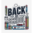 thumbnail image 2 of Back In School Adult White Crew Neck Short Sleeve Tee-Medium, 2 of 4