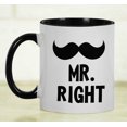 thumbnail image 6 of Inkdotpot Mr.Right Funny Novelty 11 Oz Coffee Mugs Great For Groom Engagement Gift Ceramic Mug-Black, 6 of 6