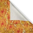 thumbnail image 4 of Ambesonne Orange Window Valance, Tropic Hibiscus and Monstera, 54" X 12", Vermilion Orange, 4 of 5