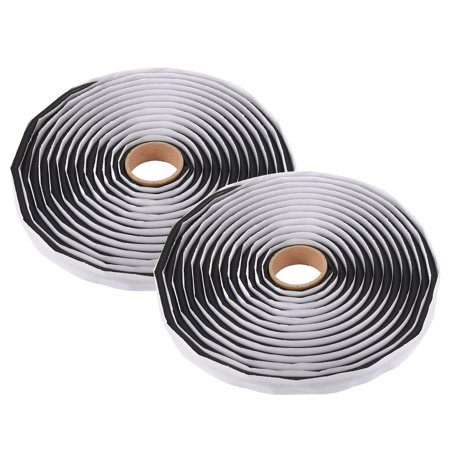 2pcs 19.7ft 6M 8mm 0.31 Inch Butyl Rubber Sealant Sound Deadening Rope Caulk Tape for Car RV Windshield Headlight Door