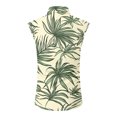 thumbnail image 5 of Hogleaql Mens Hawaiian Shirts Sleeveless Button Down Tshirt Tropical Graphic Vacation Dressy Beach Tshirt Blue 2XL, 5 of 6