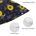 thumbnail image 4 of Rateoe Sunflowers Pattern Throw Pillow Cover Premium Pillow Stuffer Sham Square for Decorative Cushion Bed Couch Sofa(Pillow insert not included), 4 of 8