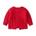 thumbnail image 5 of Chenyin 6M-3T Girls Boys Cardigan Knit Sweaters for Toddler Baby Cotton Knitting Top Newborn Long Sleeve Cardigan Jacket Coat Outwear for Spring Fall, 5 of 7