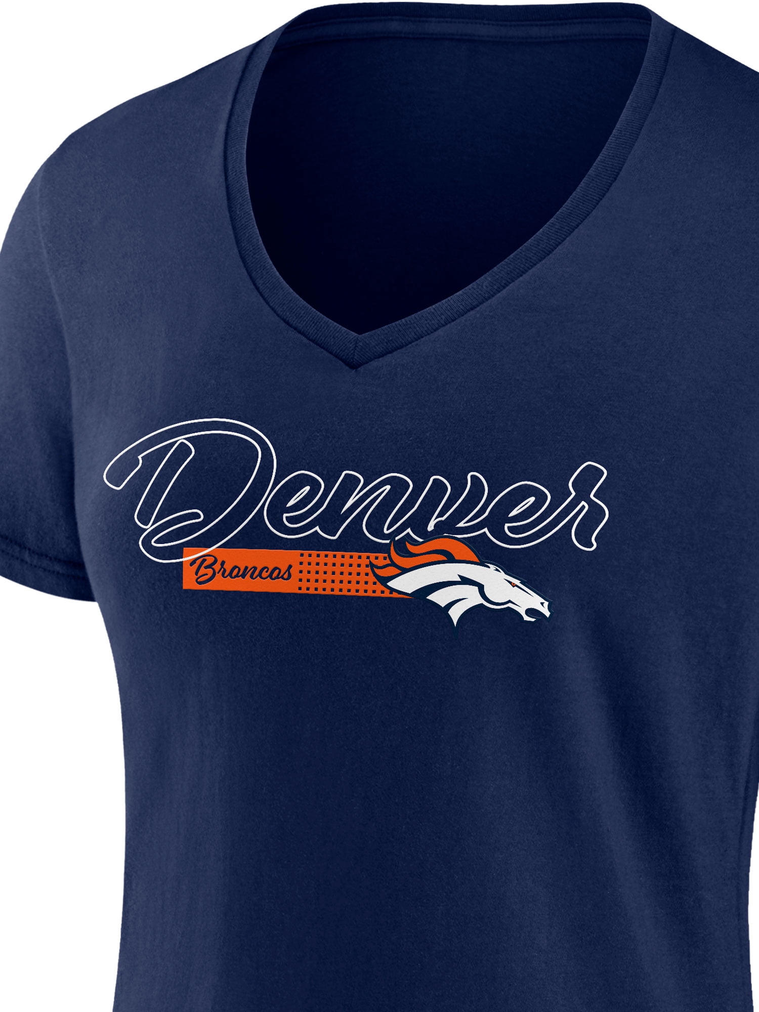 NFL Denver Broncos Women's Cotton Navy Short Sleeve T-Shirt